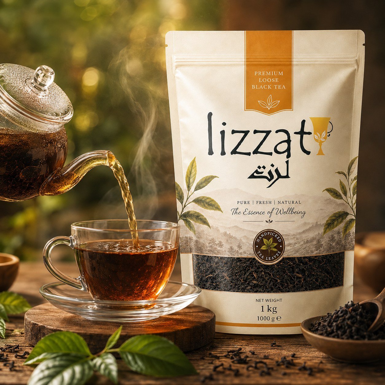 Lizzat black tea loose leaves by Abid Naim Ltd